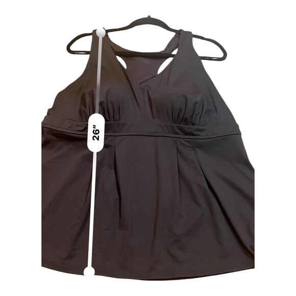 Lands’ End Black Halter Tankini Swim Top Plus Size 20W - Picture 6 of 7